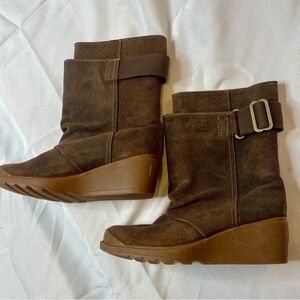 Sorel Women's Chocolate Brown Wedge Boots